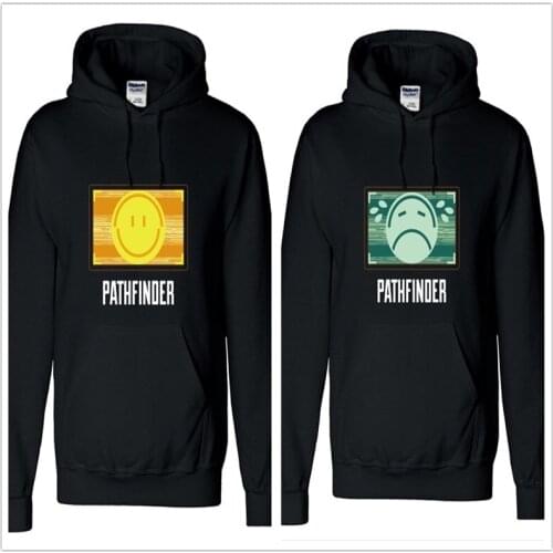 Fast Shipping Anime Apex Legends Pathfinder Simle Face Print Hoodie Black Coat Men Women Autumn Winter Long Coat Tops Gift