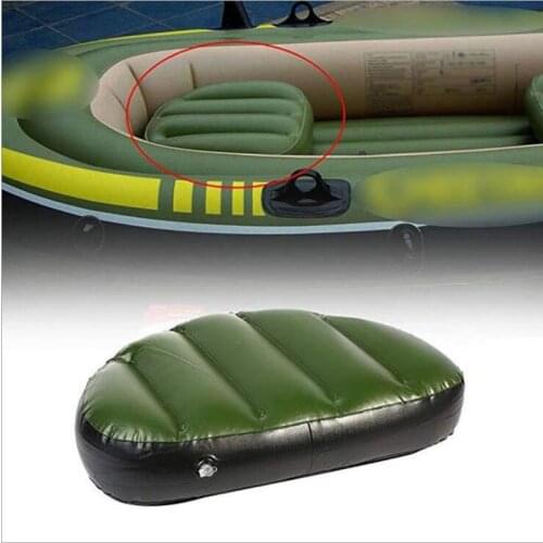 Green pvc inflatable seat air mat 46*32*10 cm waterproof inflatable boat fishing boat outdoor inflatable seat pillow A09011
