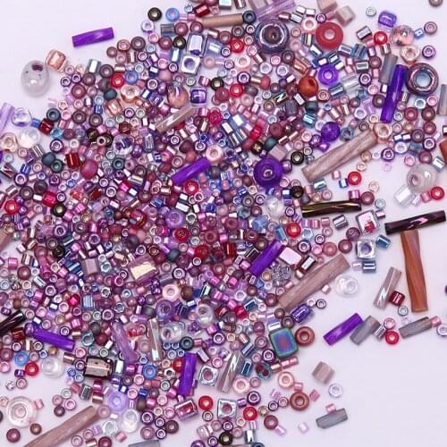 10g/lot Mixes Round Bugle Glass Bead Mixed Randomly Colors and Size DIY Beading Work Accessories