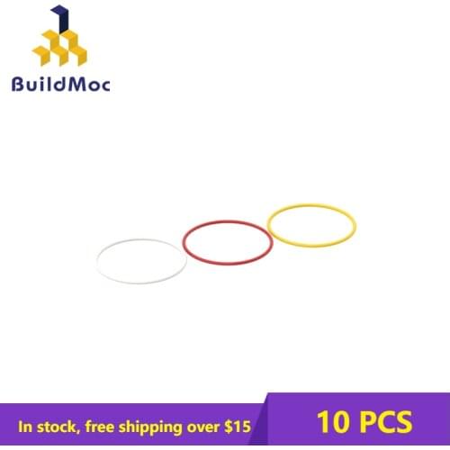 10PCS MOC Bricks 85544 24mm 3x3 rubber band ldd 85544 x37 71321 For Building Blocks Parts DIY Construction