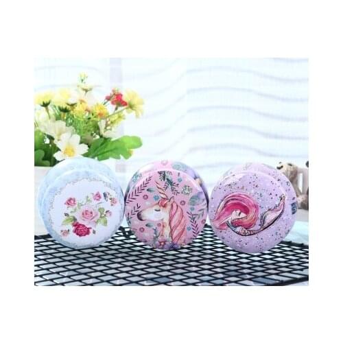 10Pcs NEW Mini Elegant Flower Tin Box DIY Candle Jar Balm Round Empty Iron Box Portable Lipstick Zipper Cream Storage Box