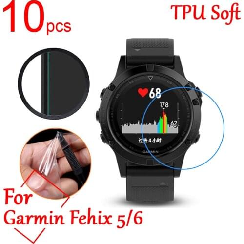 10pcs Ultra Clear TPU Soft LCD Full Screen Protectors cover For Garmin Fehix 5 6 5S 5X plus Smart sports Watch Protective Film