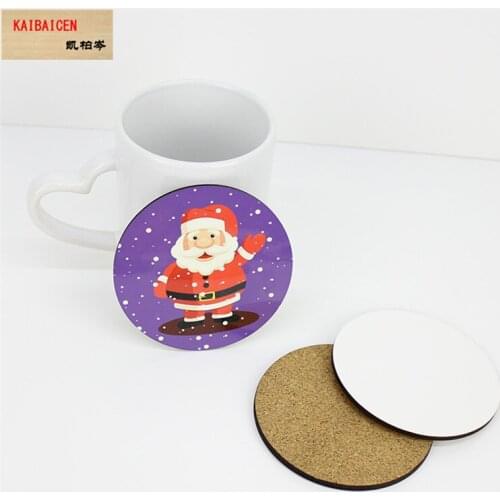 200pcs/Lot Sublimation Blank Coasters Customized MDF Square Circle Hardboard Coaster Insulation Sublimation Cup Pad Slip 10x10cm