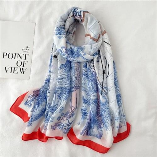 2021 Cotton Scarf Women Autumn Winter Soft Long Shawl Wrap Hijab Female Headkerchief Bandana Foulard Print Scarves 180*90cm