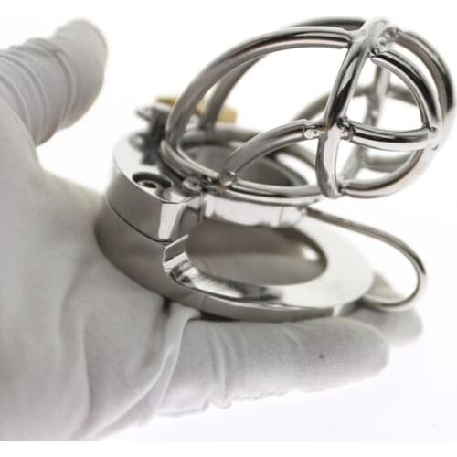 3 Sizes Choose For Men Penis Lock Stainless Steel Cock Cage Penis Ring Chastity Device Belt Tool Restraint Sex Toys BS079