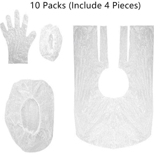 40 Waterproof Disposable HairCutting Cape Salon Gown Barber Hair Dyeing Coloring