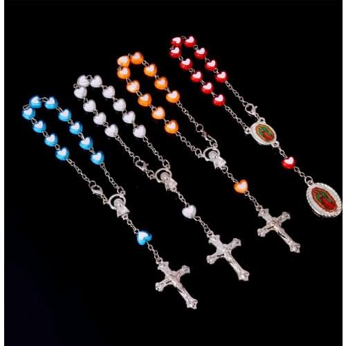 48 pieces of Jesus cross bracelet Catholic favors baptism Jewelry Central Rosary Mercy Holy Religious Icon Rosary Bracelet