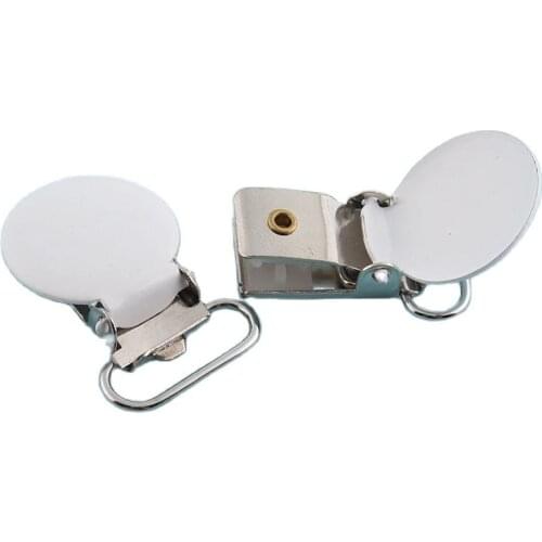 5pcs 33*22mm White Suspender clips Kam Clips Dummy Clips Pacifier Suspender Clips Slide Adjusters