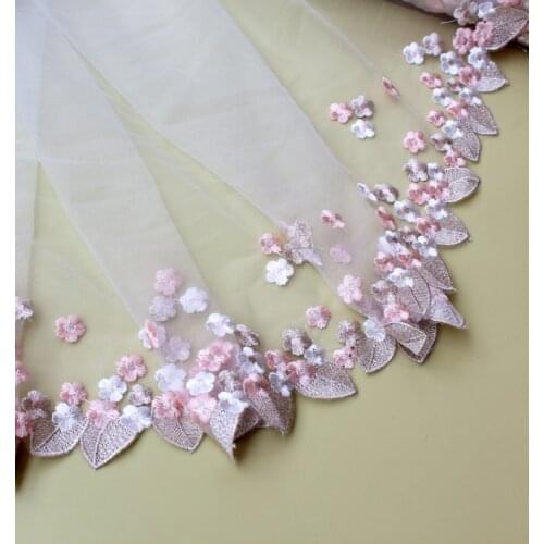 5 Yards Pink Gold Lace Trim Fabulous Embroidered Retro Lace Bridal Lace Costume Curtain Tablecloth Doll Supplies 16cm Width