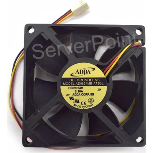 Free shipping for AD0824MB-A72GL 80*80*25 24V 0.10A 8CM ADDA 3 lines dual ball inverter fan