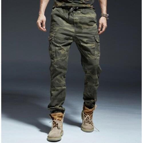 New Cargo Pants Men Camouflage Military Cotton Pants Casual Comfortable Pocket Trousers Bunches Leg Pants