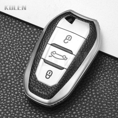 TPU Leather Type Car Key Case Cover Fob For Peugeot 308 408 508 2008 3008 4008 5008 Citroen C4 C5 C7 C6 C3XR Picasso DS3 DS4 DS5