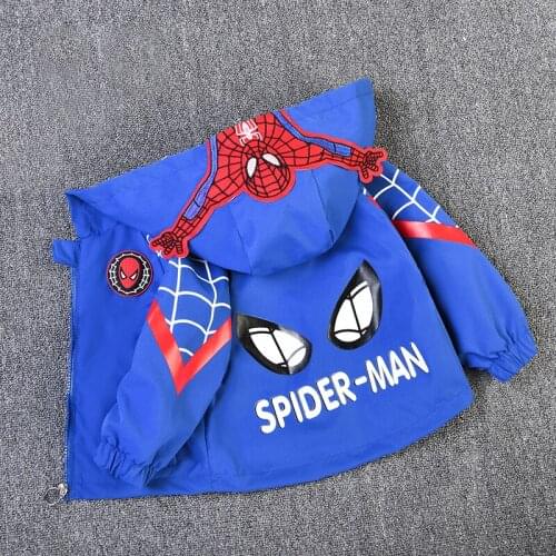 Autumn Fashion Toddler Children Zipper Cardigan Spring Kids Outwear Hooded Tops Kids Clothes Spiderman Baby Boys Jacket Coats