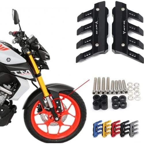 For YAMAHA MT-15 MT15 MT 15 Motorcycle Mudguard Side Protection Mount Shock Absorber Front Fender Cover Anti-fall Slider