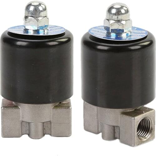 1/4" stainless solenoid valve DN8 Normally Closed/Open Stainless Steel Solenoid Valve 110V 220V 12V 24V