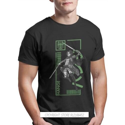 Attack On Titan Snk Eren Anime O-Neck TShirts Hange Zoe Print Homme T Shirt Hipster Clothes 3XL