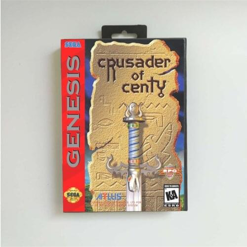 Crusader of Centy (Battery Save) - USA Cover With Retail Box 16 Bit MD Game Card for Sega Megadrive Genesis Video Game Console