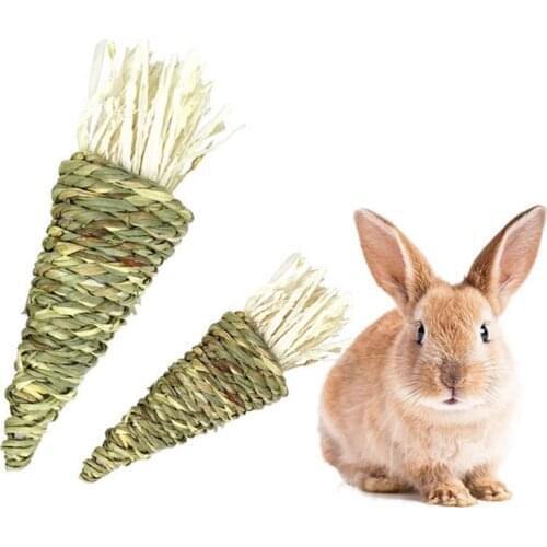 2PCS Interactive Pet Bird Parrot Toy Straw Playthings For Small Animal Rabbit Rats Hamster Chew Teeth Cleaning Toys Supplies