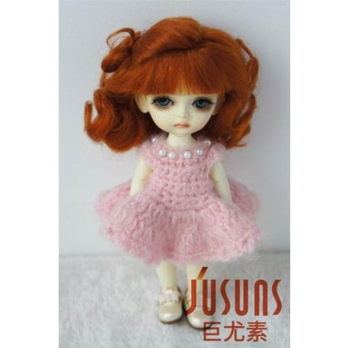 JD242 1/8 1/12 mohair doll wig Lovely Baby curly BJD mohair wigs size 4-5inch 5-6inch doll accessories