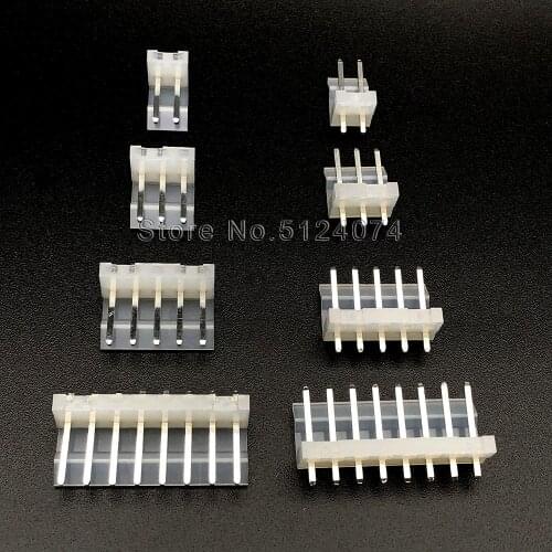6-40PCS/LOT CH3.96 Connector 180 Degree Straight needle Pin 3.96mm Wafer Pin Header 3.96-A 2P/3P/4P/5P/6P/7P/8P/9P/10P
