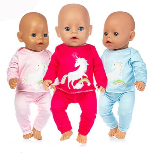 2021 Leisure Doll Clothes Born Baby Fit 17 inch 43cm Doll Accessories For Baby Festiival Gift