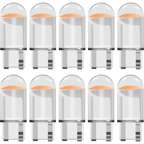 10PCS T10 LED W5W COB Reading Dome Lamp Marker Light Wedge Lights License Plate Bulbs 168 194 192 DC 12V White Red