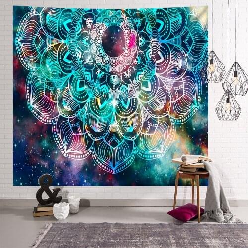 Mandala psychedelic hanging fabric background wall covering home decoration wall blanket tapestry bedroom wall hanging 150*100cm