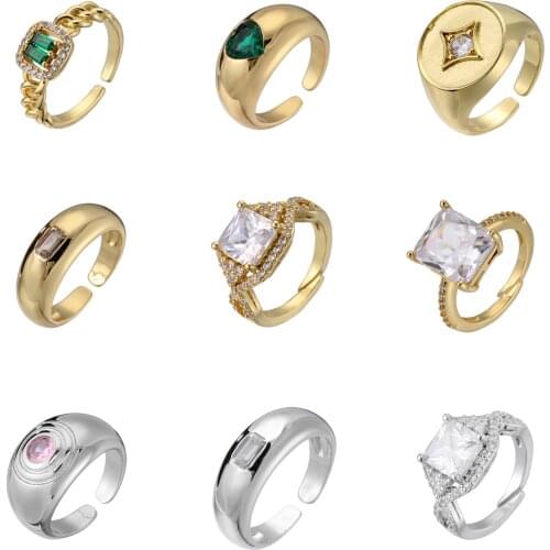 HECHENG,Trendy Fashion 2021 Jewelry ,Cubic Zircinia Charm Rings,Wedding Engagement Ring Wholesale Dropshipping
