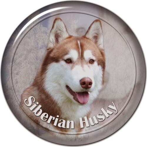 40824# Various Sizes PVC Decal Siberian Husky Dog V2 Car Sticker Waterproof For Bumper Rear Window Laptop Refrigerator Toilet