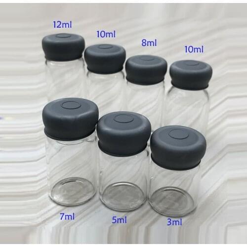 Transparent3/5/7/8 /10/12/15/20/25/30ml high temperature resistant reagent sub packaging tube glass bottle+lid