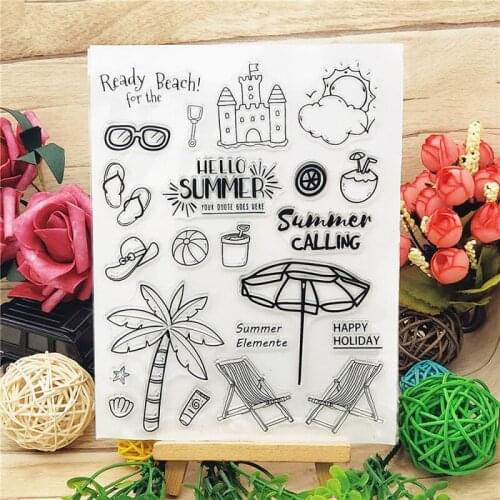 Transparent Clear Stamps 14x18cm Silicone Sealing Roller Stamp For DIY Scrapbooking Photo Album Card Making