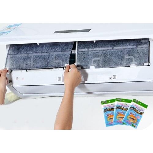 4PCS Air Conditioning Wind Outlet Dustproof Protection Cover DIY Self-Adhesion Air Purifying Filter Paper Purifier Filter Screen