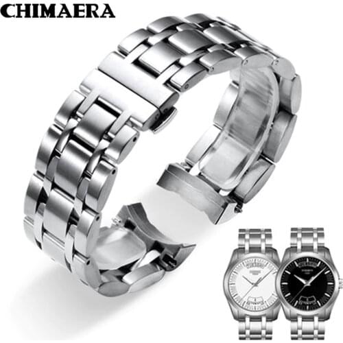 CHIMAERA 22mm 23 24 T035617 T035439 Watchband 316L Silver Solid Stainless Steel Watch Link for Tissot Couturier T035 Watch band