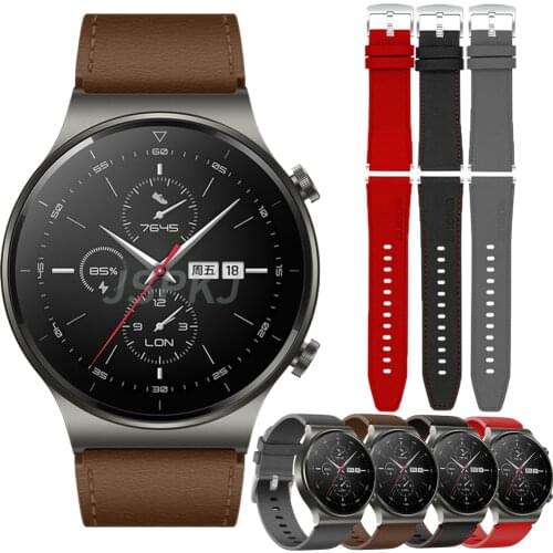 22mm Sports leather Strap For Huawei Watch GT 2 Pro 46 Band Replaceable Wrist Strap Fashion Bracelet Smart Watch Accessories