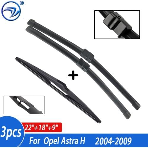 Wiper LHD RHD Front Rear Wiper Blades Set For Opel Astra H GTC 3 door Hatchback 2004-2009 Windshield Windscreen 22"18"9