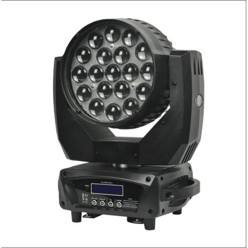 High Quality LED 19*15W RGBW 4in1 Moving Head Light With Zoom DMX512 Control For Disco Party Pub Wedding Stage Moving Head Light