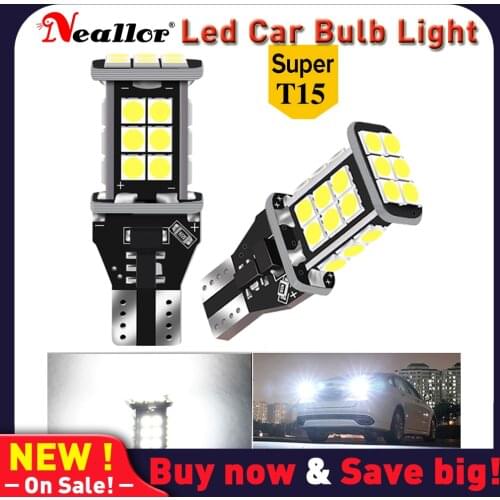 2PCS T15 W16W LED Bulb Canbus No OBC Error 3030 SMD Backup Reverse Light 921 912 Car Lamp Xenon 6000K White Dropshipping WY16W