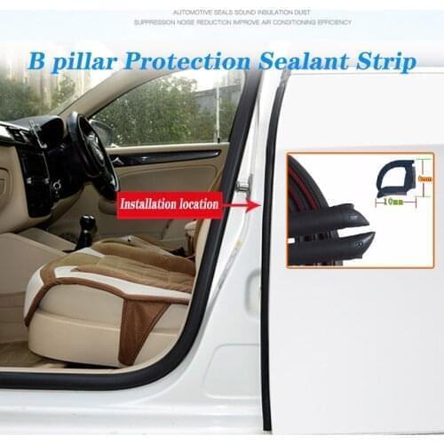 2pcs Car Door B Pillar Protection Sealant Seal Strip For Toyota Corolla Avensis RAV4 Yaris Auris Hilux Prius verso MG 3 ZR Buick