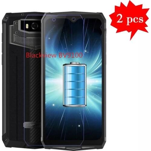 2PCS Blackview BV9100 IP68 Tempered Glass 9H Scratchproof LCD Screen Protector Tempered Glass Film For Blackview BV9100 Glass