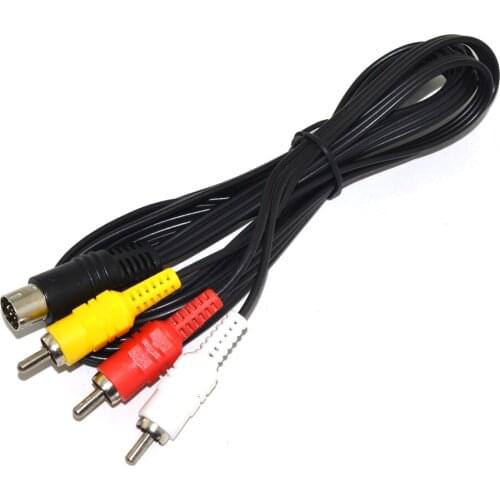 10PCS a lot Nickel Plating Plug Audio Video Cable AV Cable for SEGA Saturn SS RCA Cord for SS