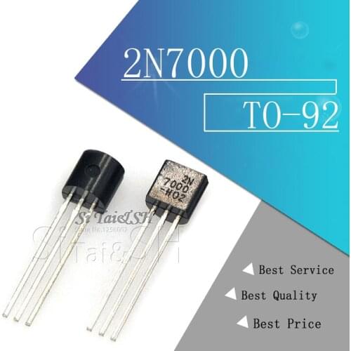 20PCS 2N7000 TO92 Small Signal MOSFET 200 mAmps, 60 Volts N-Channel TO-92 Original and new