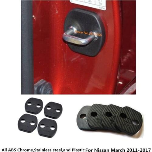 Car anti rust water proof Door lock key keys protect buckle cover 4pcs For Nissan March 2011 2012 2013 2014 2015 2016 2017