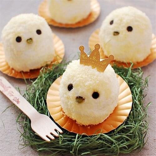 50pcs/pack Crown Cakecup Topper Party Decorations Kids DIY Cute Cake Tpoper Baby Shower Cake Decoration Tools Baking Accessories