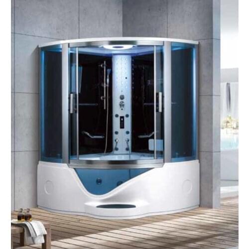 1500X1500X2250mm Double Person Bathroom Steam Shower Enclosure Mult-Functional Computer Control Wet Sauna Room 7028