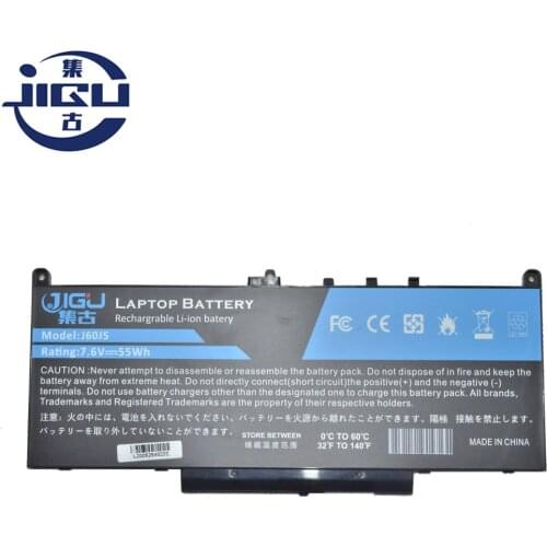 JIGU Laptop Battery 7.6V 55Wh J60J5 451-BBSY MC34Y 1W2Y2 F1KTM For DELL For Latitude 12 E7270 For Latitude 14 E7470