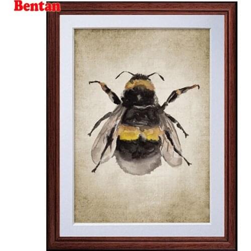 Diy rhinestones embroidery diamond diamond painting bee full square mosaic picture of rhinestone cross-stitch kits home decor