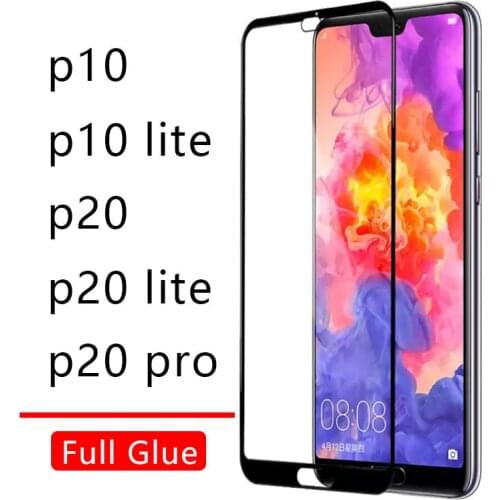 Case On For Huawei P20 Lite Pro P10 Cover Full Glue Tempered Glass Honor P 10 20 P10lite P20lite Light Phone Screen Protector 9h