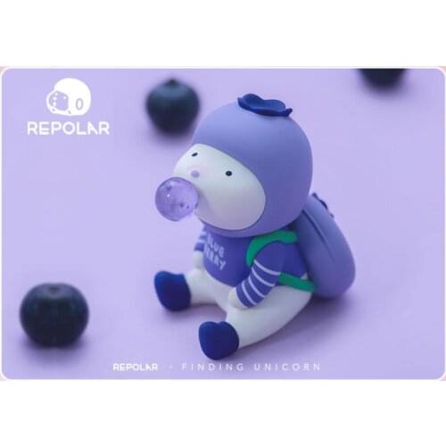 Blind box looking for unicorn Repolar fruit Blueberry spit bubble tide toy tide play doll hand decoration genuine