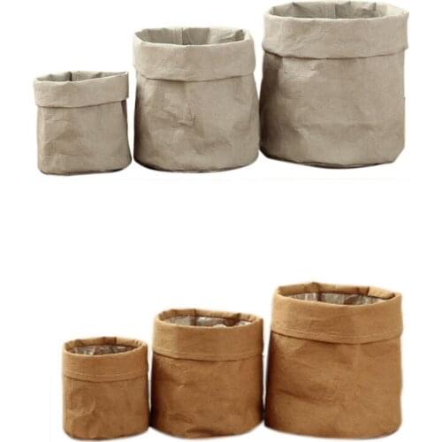 Succulent Plants Pot Garden Flower Desktop Storage Basket Sundries Small Pencil Organizer Storage Bags Home Decor