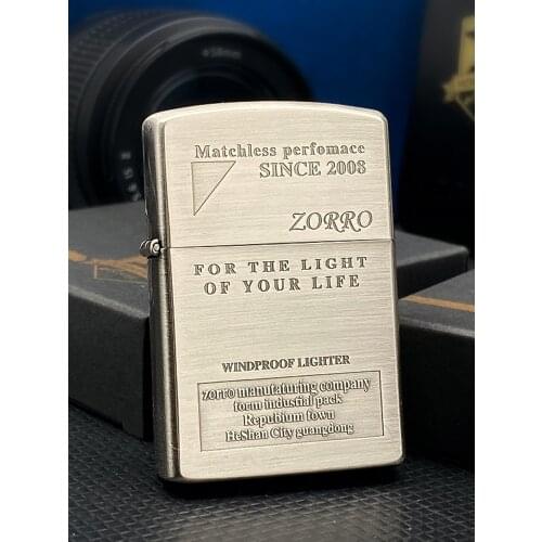 Zorro Kerosene Lighter Old Nostalgic Creative Carving Personality Windproof Domestic Pure Copper Wheel